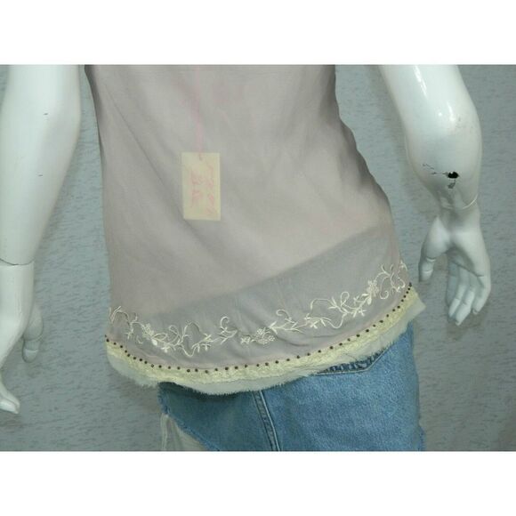 GOLD HAWK Cami Top  Size Medium Y2K  Silk Pink Mauve Detectable Lining - Picture 5 of 8